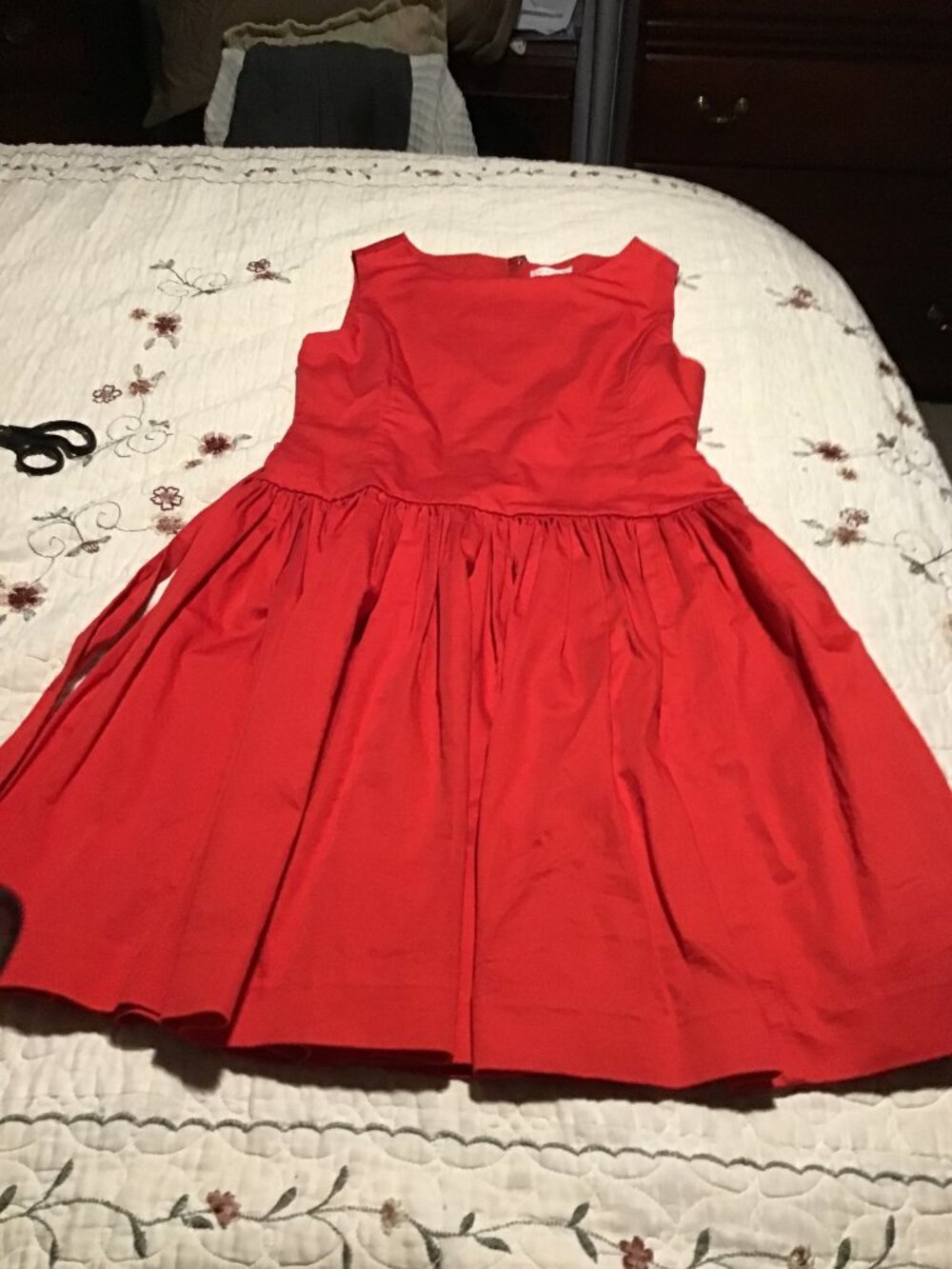 Crewcuts Girl's Size 12 Sleeveless Red Dress--Nice Shape; Holidays Perfect